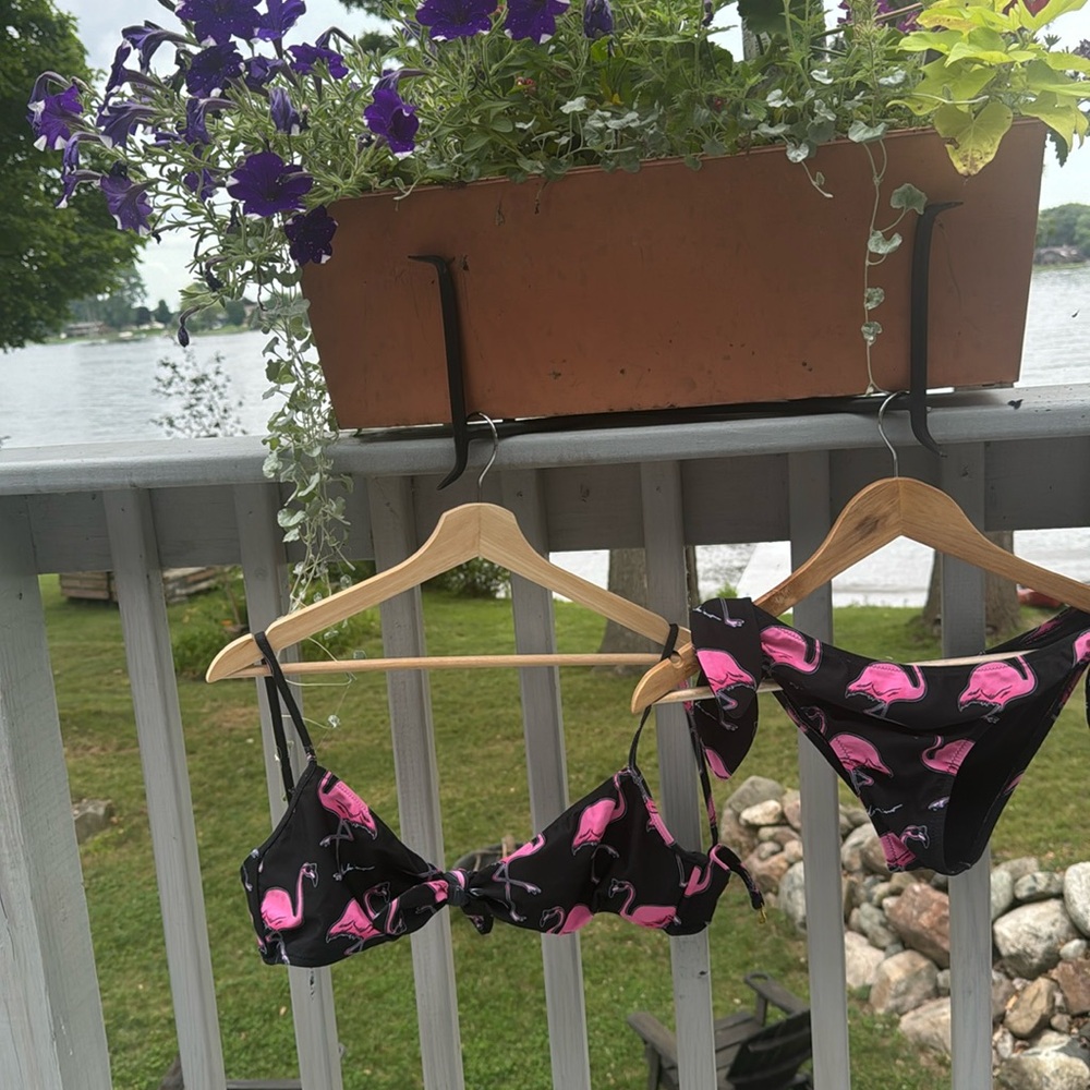 Moschino Pink Flamingo String Bikini